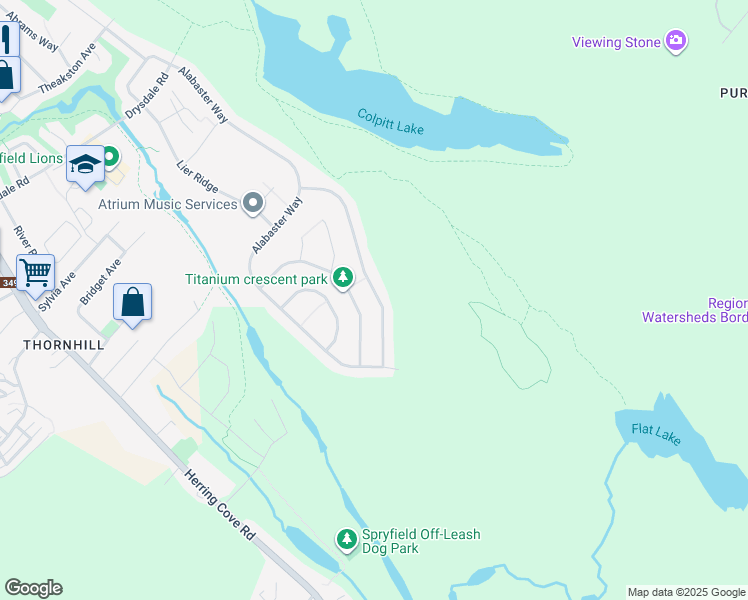 map of restaurants, bars, coffee shops, grocery stores, and more near 163 Mica Crescent in Halifax