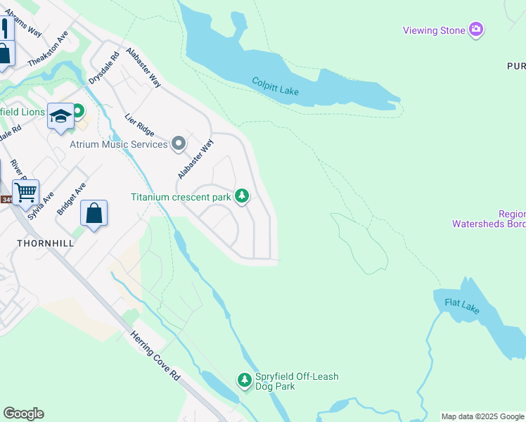 map of restaurants, bars, coffee shops, grocery stores, and more near 163 Mica Crescent in Halifax