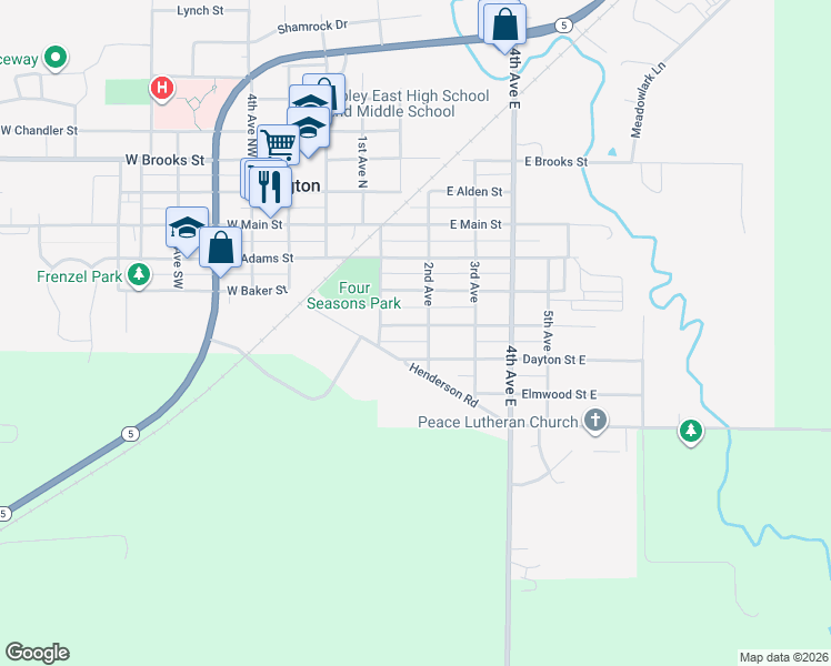 map of restaurants, bars, coffee shops, grocery stores, and more near 114 Clinton Street East in Arlington