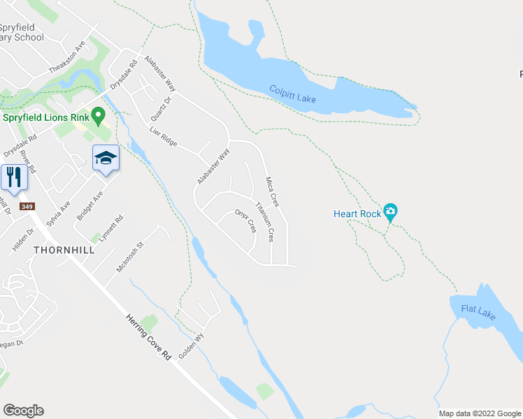 map of restaurants, bars, coffee shops, grocery stores, and more near 41 Titanium Crescent in Halifax