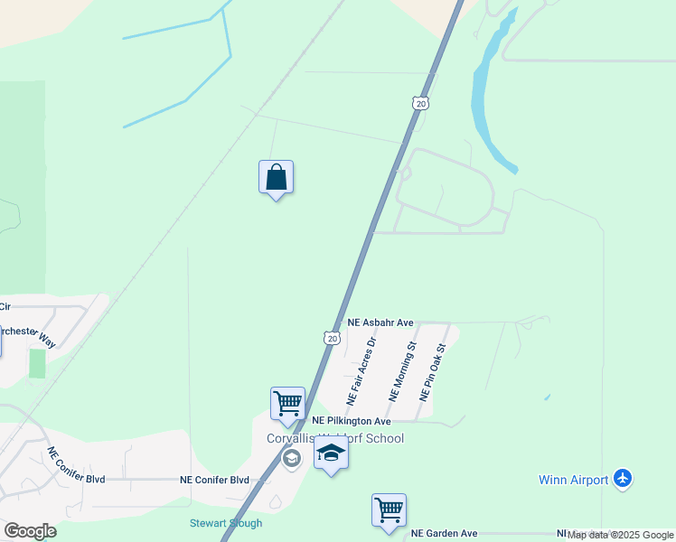 map of restaurants, bars, coffee shops, grocery stores, and more near 4240 Northeast Highway 20 in Corvallis