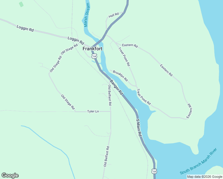 map of restaurants, bars, coffee shops, grocery stores, and more near 149 Bangor Road in Frankfort