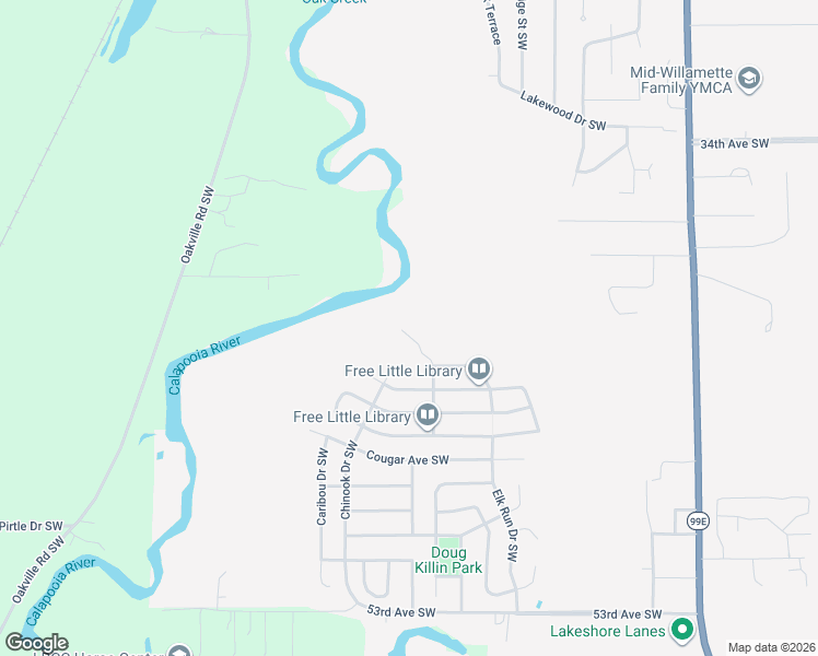 map of restaurants, bars, coffee shops, grocery stores, and more near 3871 Southwest Moose Run in Albany