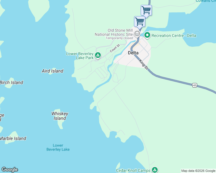 map of restaurants, bars, coffee shops, grocery stores, and more near 11 William Street in Delta