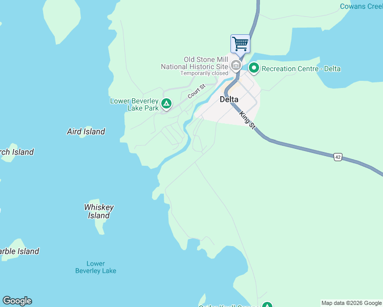 map of restaurants, bars, coffee shops, grocery stores, and more near 11 William Street in Delta