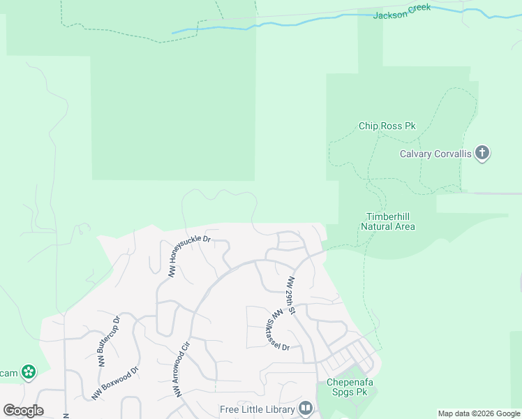 map of restaurants, bars, coffee shops, grocery stores, and more near 3685 Northwest Goldfinch Drive in Corvallis