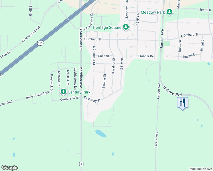 map of restaurants, bars, coffee shops, grocery stores, and more near 940 South Cedar Street in Belle Plaine