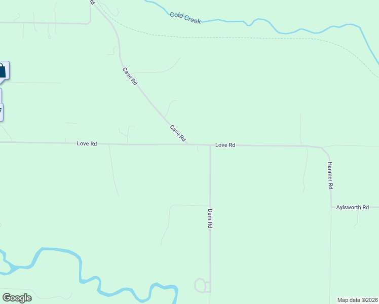 map of restaurants, bars, coffee shops, grocery stores, and more near 1882-2250 Dam Road in Benzonia