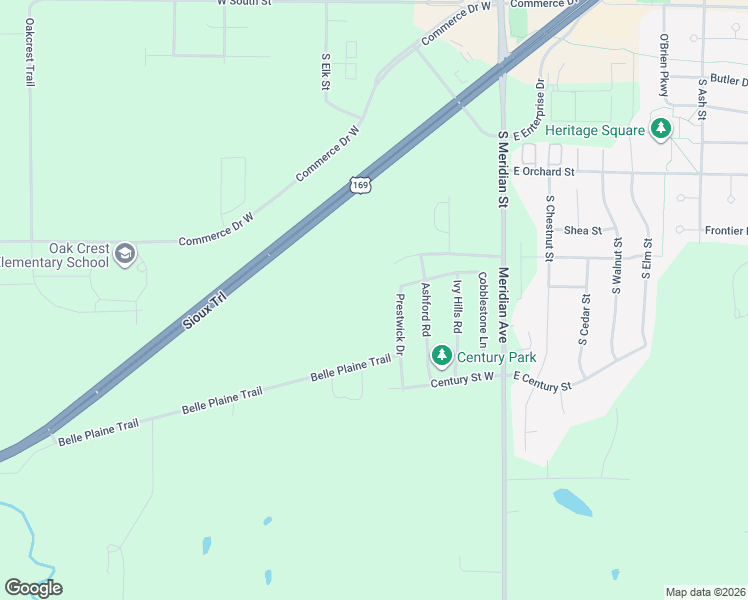 map of restaurants, bars, coffee shops, grocery stores, and more near 914 Prestwick Drive in Belle Plaine