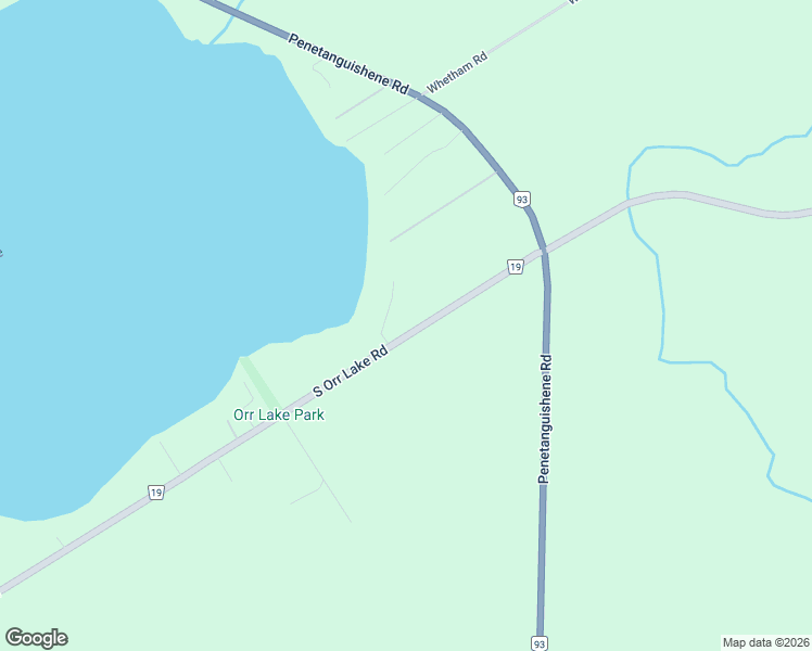 map of restaurants, bars, coffee shops, grocery stores, and more near 2486 South Orr Lake Road in Elmvale