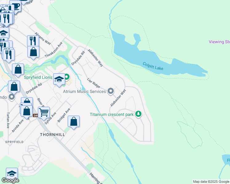 map of restaurants, bars, coffee shops, grocery stores, and more near 11 Brick Lane in Halifax