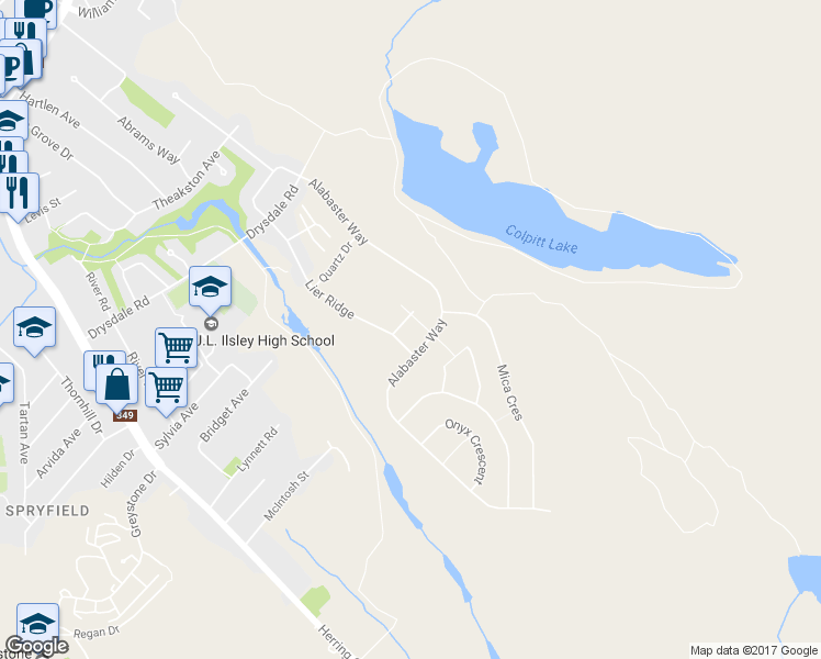 map of restaurants, bars, coffee shops, grocery stores, and more near 15 Brick Lane in Halifax