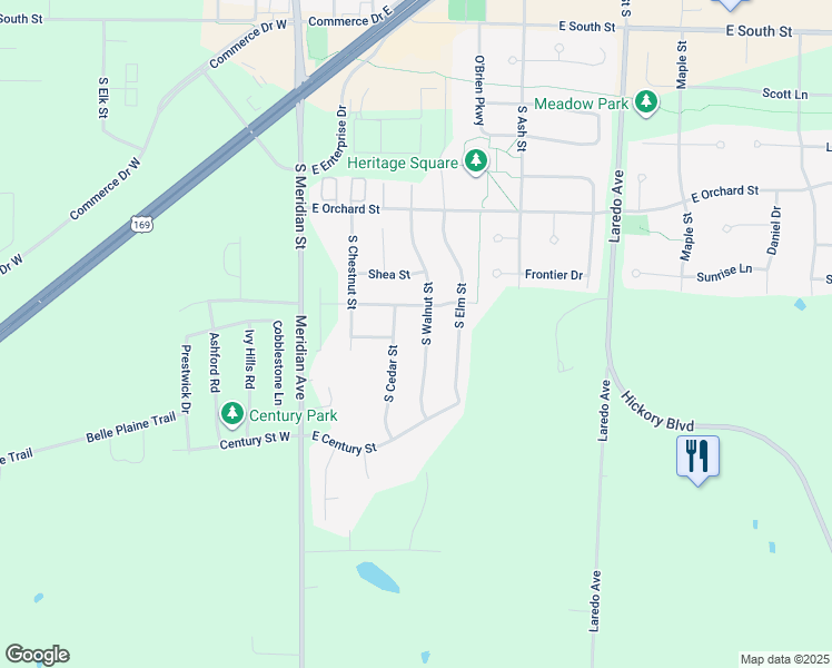 map of restaurants, bars, coffee shops, grocery stores, and more near 912 S Walnut St in Belle Plaine
