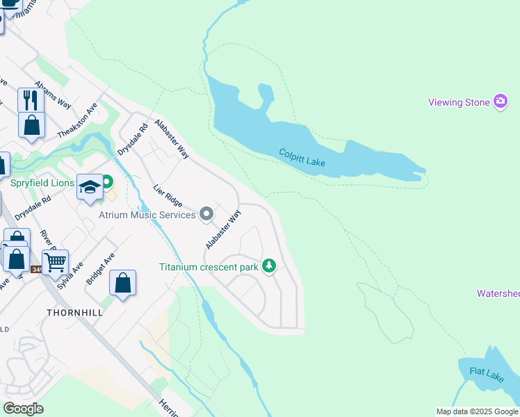 map of restaurants, bars, coffee shops, grocery stores, and more near 33 Mica Crescent in Halifax