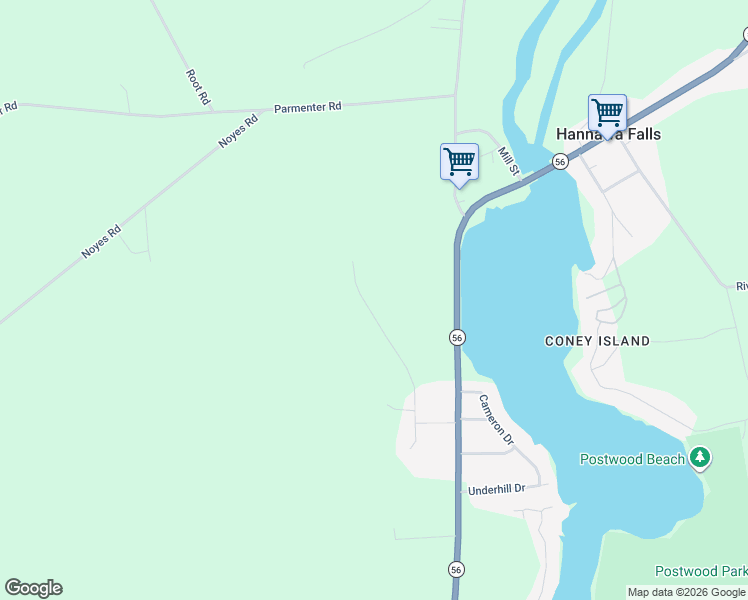 map of restaurants, bars, coffee shops, grocery stores, and more near 29-99 Riggs Drive in Potsdam
