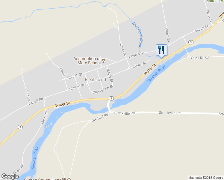 map of restaurants, bars, coffee shops, grocery stores, and more near 3 Champlain St in Redford