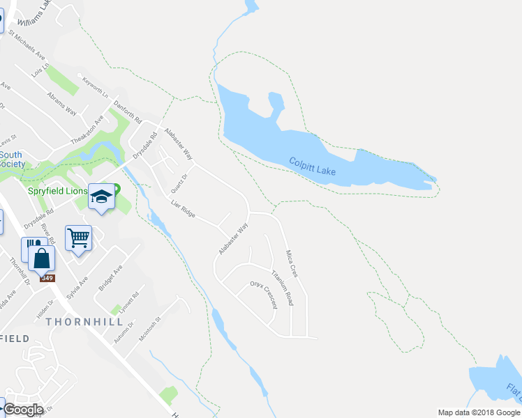 map of restaurants, bars, coffee shops, grocery stores, and more near 16 Mica Crescent in Halifax