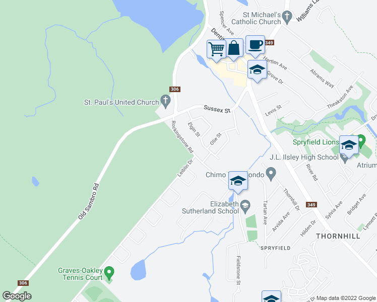 map of restaurants, bars, coffee shops, grocery stores, and more near 33 Rockingstone Road in Halifax