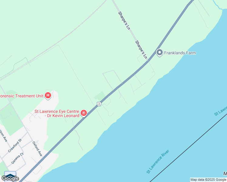 map of restaurants, bars, coffee shops, grocery stores, and more near 1863 Leeds and Grenville 2 in Brockville