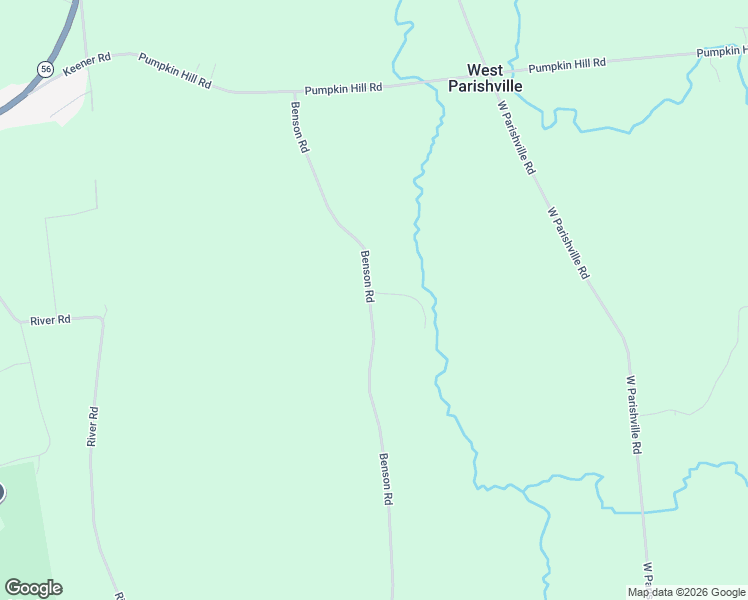 map of restaurants, bars, coffee shops, grocery stores, and more near 264 Benson Road in Potsdam