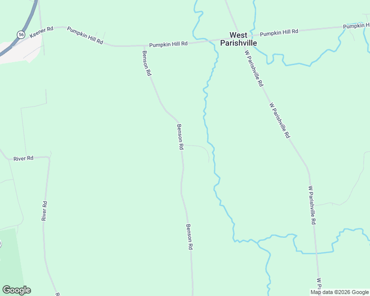 map of restaurants, bars, coffee shops, grocery stores, and more near 264 Benson Road in Potsdam