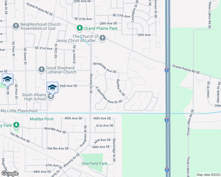 map of restaurants, bars, coffee shops, grocery stores, and more near 2993 Gatewood Place Southeast in Albany
