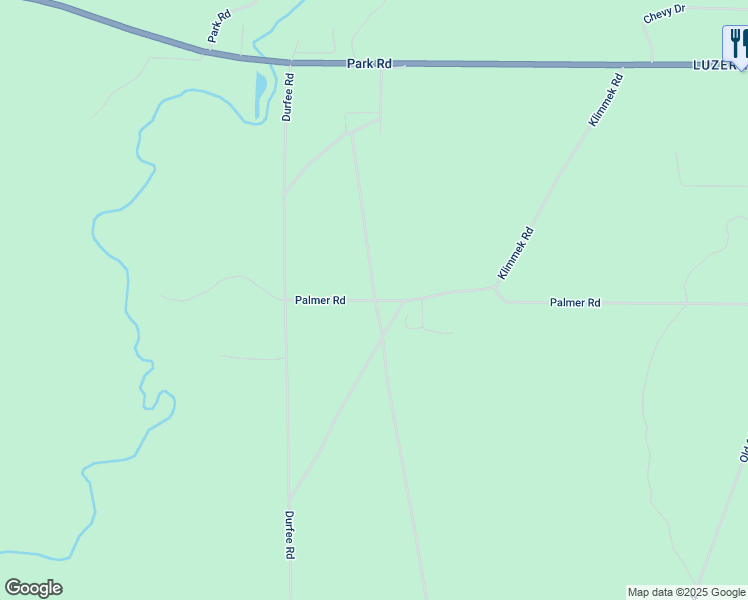 map of restaurants, bars, coffee shops, grocery stores, and more near 3914 Palmer Road in Oscoda County