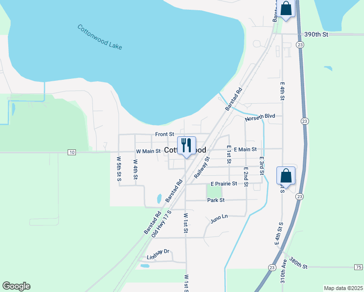 map of restaurants, bars, coffee shops, grocery stores, and more near in Cottonwood