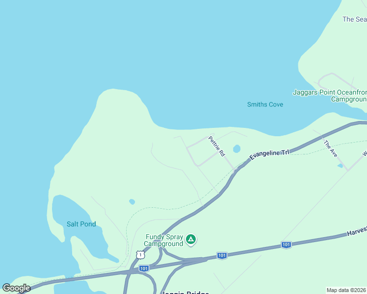 map of restaurants, bars, coffee shops, grocery stores, and more near Pettrie Road in Smiths Cove