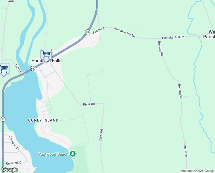 map of restaurants, bars, coffee shops, grocery stores, and more near 11 Whippoorwill Lane in Potsdam