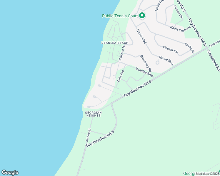 map of restaurants, bars, coffee shops, grocery stores, and more near 24 Pine Forest Drive in Simcoe County
