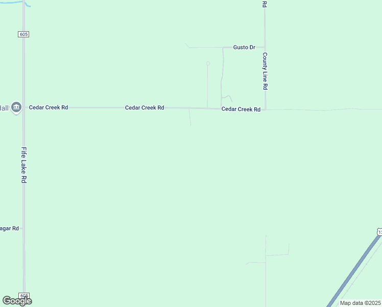 map of restaurants, bars, coffee shops, grocery stores, and more near 11800 Cedar Creek Road in Fife Lake