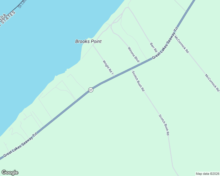 map of restaurants, bars, coffee shops, grocery stores, and more near 4076 New York 37 in Ogdensburg