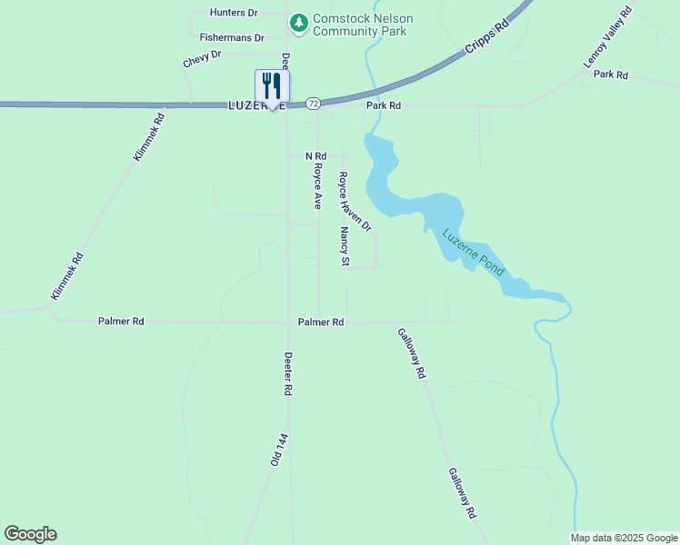 map of restaurants, bars, coffee shops, grocery stores, and more near 2371 Royce Haven in Luzerne