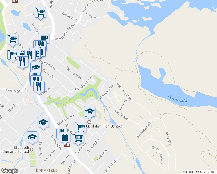 map of restaurants, bars, coffee shops, grocery stores, and more near 222 Drysdale Road in Halifax