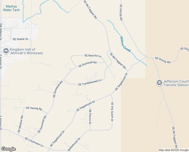 map of restaurants, bars, coffee shops, grocery stores, and more near 780 Southeast Tumbleweed Lane in Madras