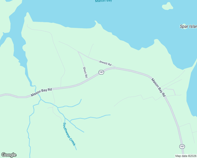 map of restaurants, bars, coffee shops, grocery stores, and more near 1308 Mason Bay Road in Jonesport