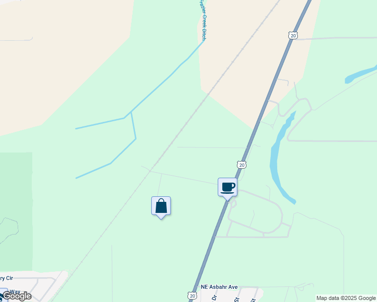 map of restaurants, bars, coffee shops, grocery stores, and more near 2155 Northeast Merloy Avenue in Corvallis