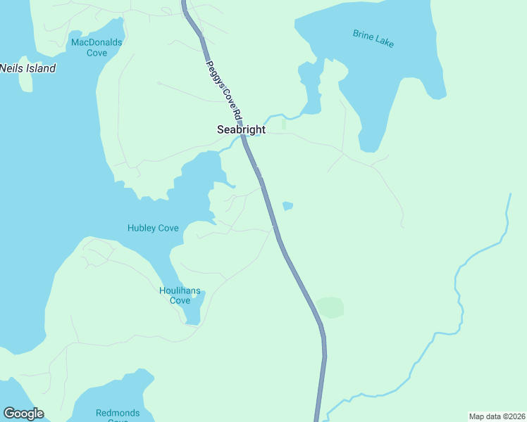 map of restaurants, bars, coffee shops, grocery stores, and more near 11278 Peggys Cove Road in Seabright