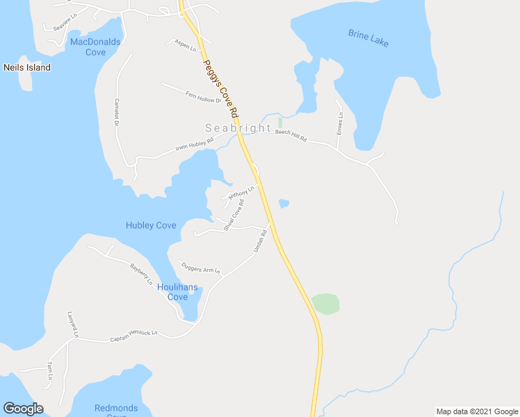 map of restaurants, bars, coffee shops, grocery stores, and more near 11278 Peggys Cove Road in Seabright