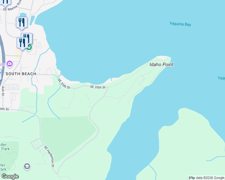 map of restaurants, bars, coffee shops, grocery stores, and more near 900 Southeast 35th Street in Lincoln County