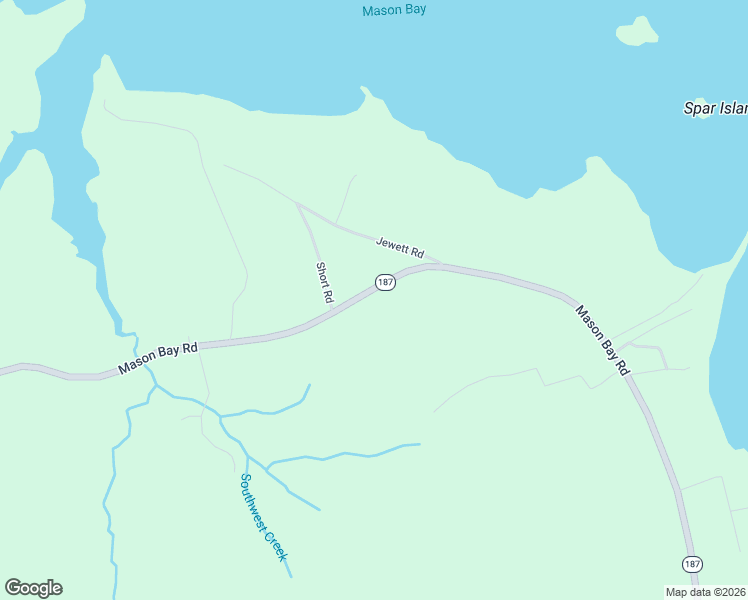 map of restaurants, bars, coffee shops, grocery stores, and more near 1308 Mason Bay Road in Jonesport