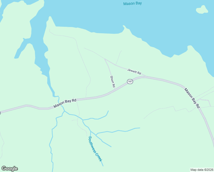 map of restaurants, bars, coffee shops, grocery stores, and more near 1335 Mason Bay Road in Jonesport