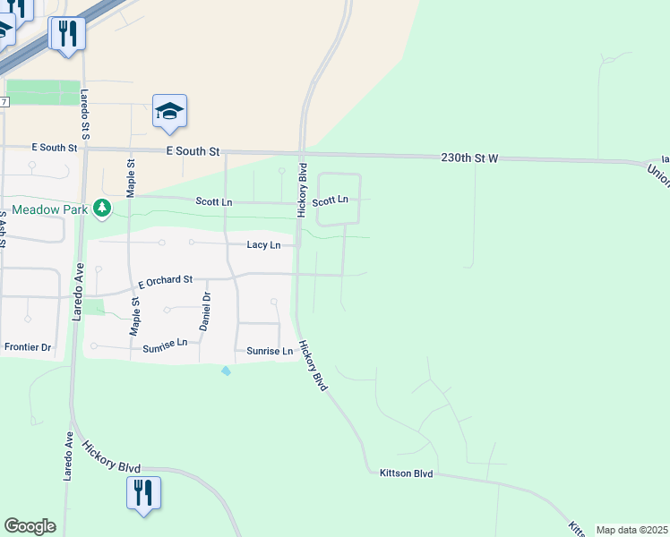 map of restaurants, bars, coffee shops, grocery stores, and more near 713 Green Acre Court in Belle Plaine