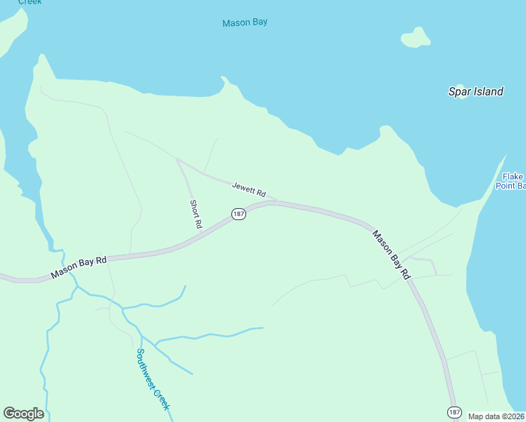 map of restaurants, bars, coffee shops, grocery stores, and more near 1284 Mason Bay Road in Jonesport
