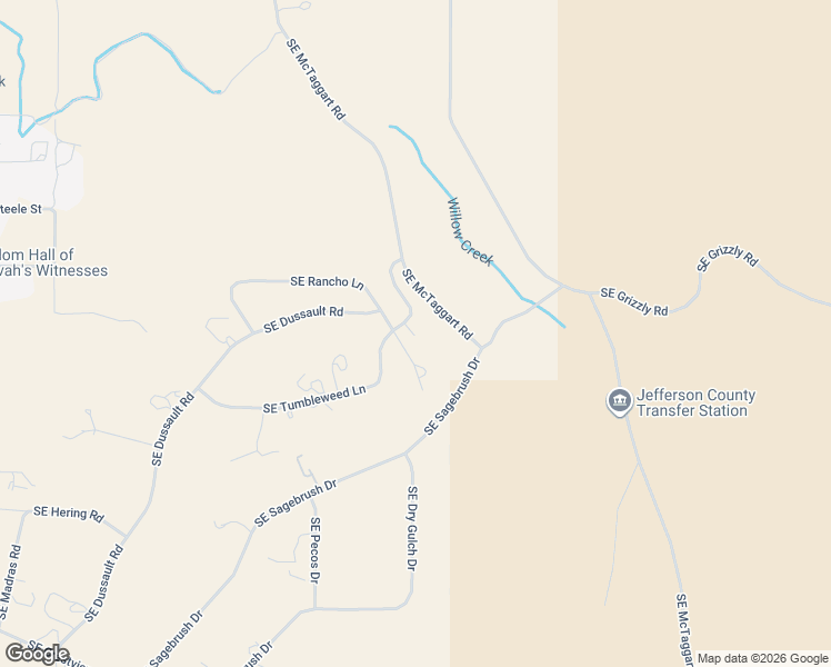 map of restaurants, bars, coffee shops, grocery stores, and more near 947 Southeast Rancho Lane in Madras