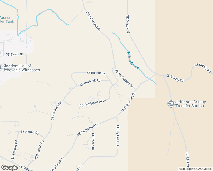 map of restaurants, bars, coffee shops, grocery stores, and more near 780 Southeast Tumbleweed Lane in Madras