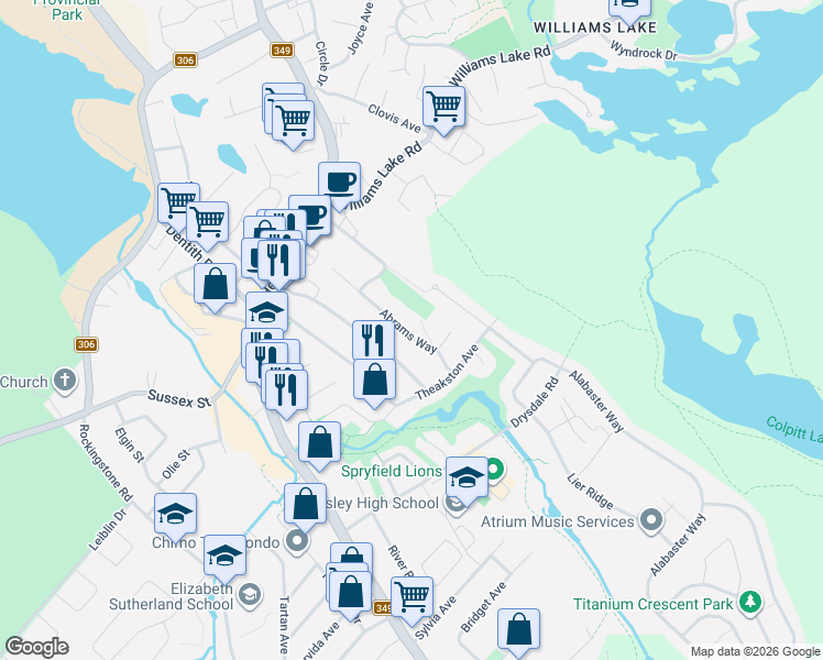map of restaurants, bars, coffee shops, grocery stores, and more near 70 Hartlen Avenue in Halifax