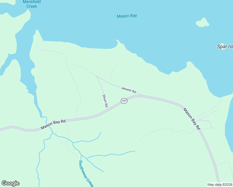 map of restaurants, bars, coffee shops, grocery stores, and more near Jewett Road in Jonesport