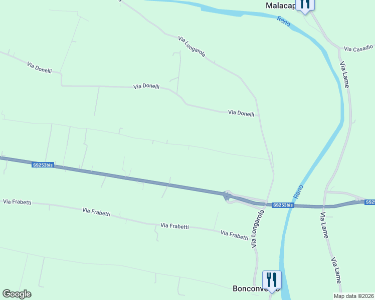 map of restaurants, bars, coffee shops, grocery stores, and more near 1 Via Gatti in Sala Bolognese